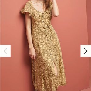 ANTHROPOLOGIE Bolano Leopard Cheetah Print Dress